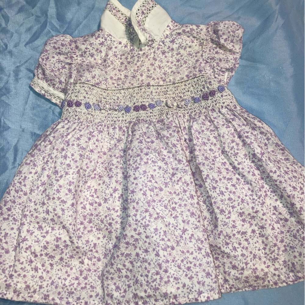Vintage flower collard dress